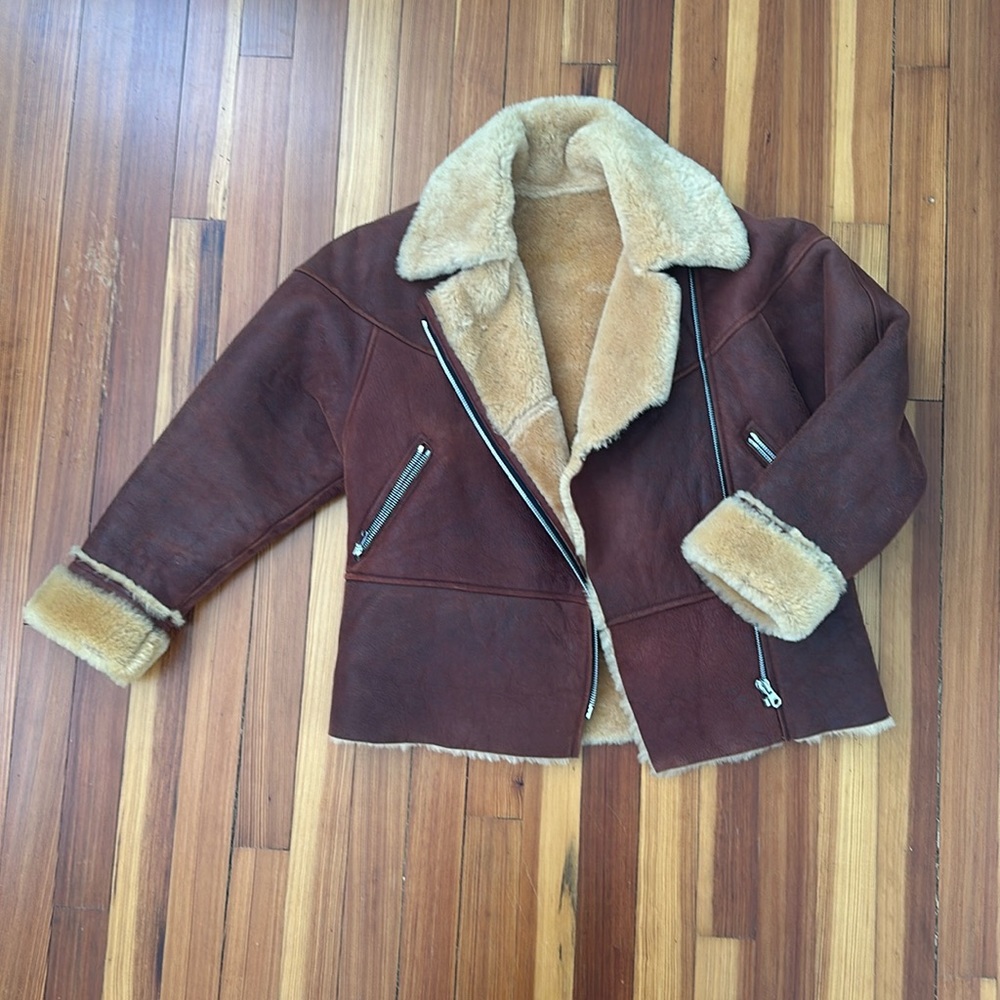 Sandro Shearling Coat - Picture 5 of 9